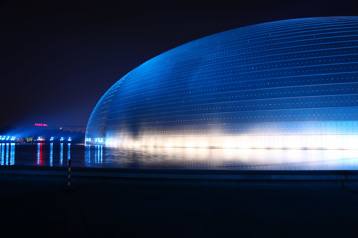 Beijing National Center for the Performing Arts night view pictures