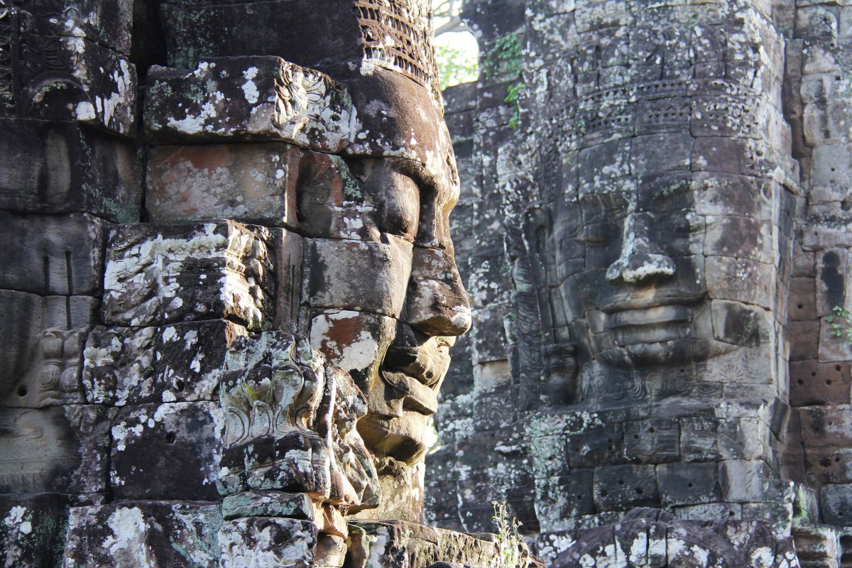 Cambodia Bayon Temple architectural landscape pictures