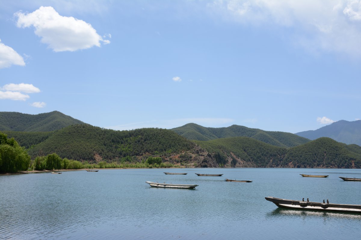 Pictures of beautiful scenery of Lugu Lake in Sichuan