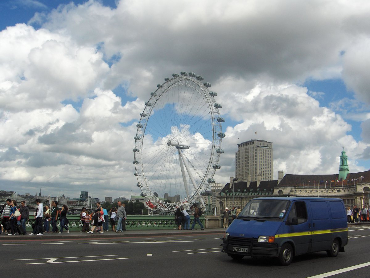 London Eye landmark building in London, UK