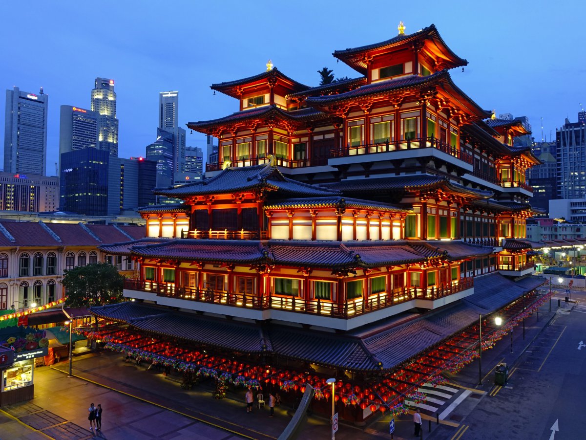 Singapore Buddha Tooth Relic Temple Architectural Landscape Pictures