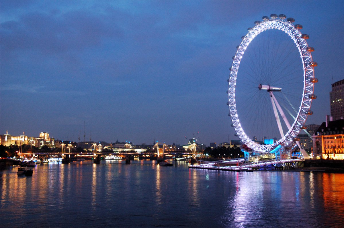 London landmark, UK--London Eye pictures