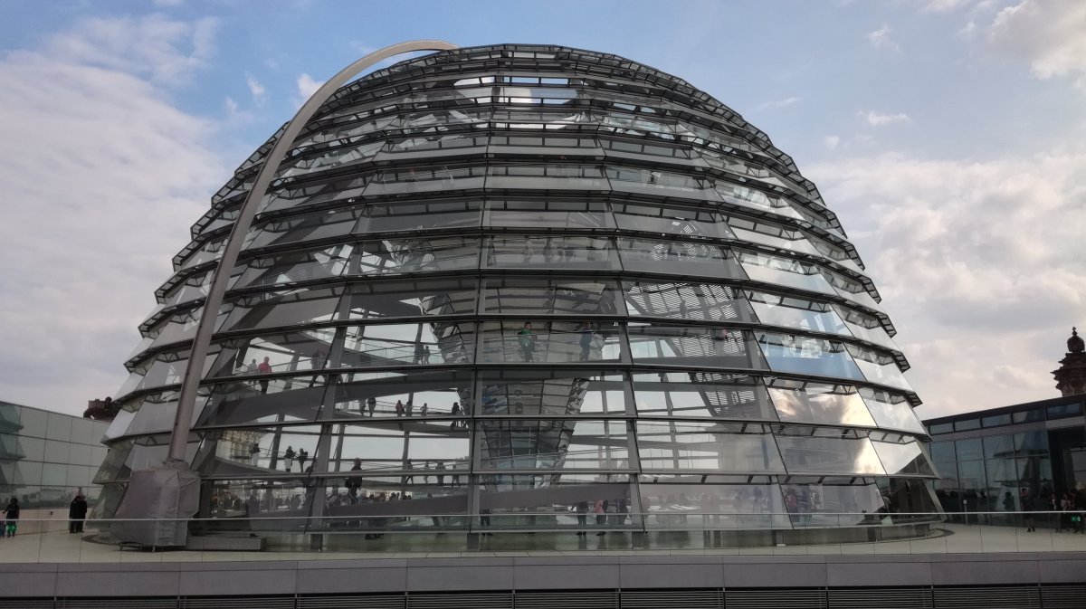 German Reichstag glass dome building landscape picture
