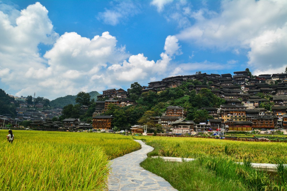 Scenery pictures of Qianhu Miao Village in Xijiang, Guizhou