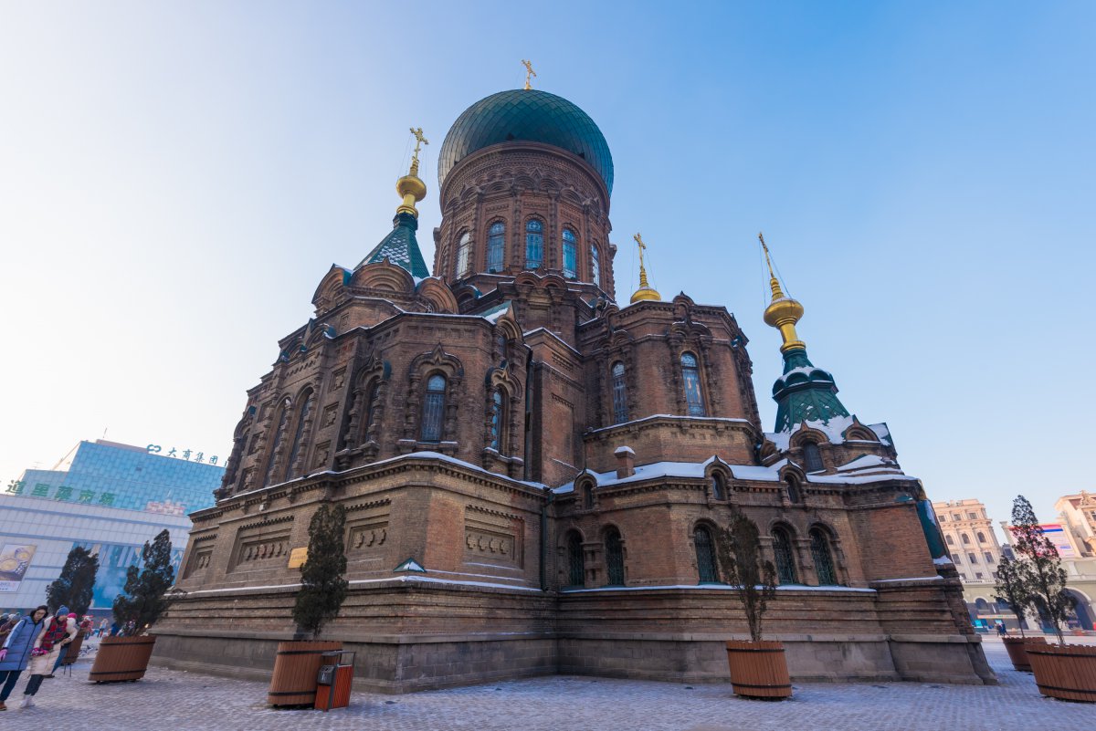 Harbin Saint Sophia Church architectural scenery picture