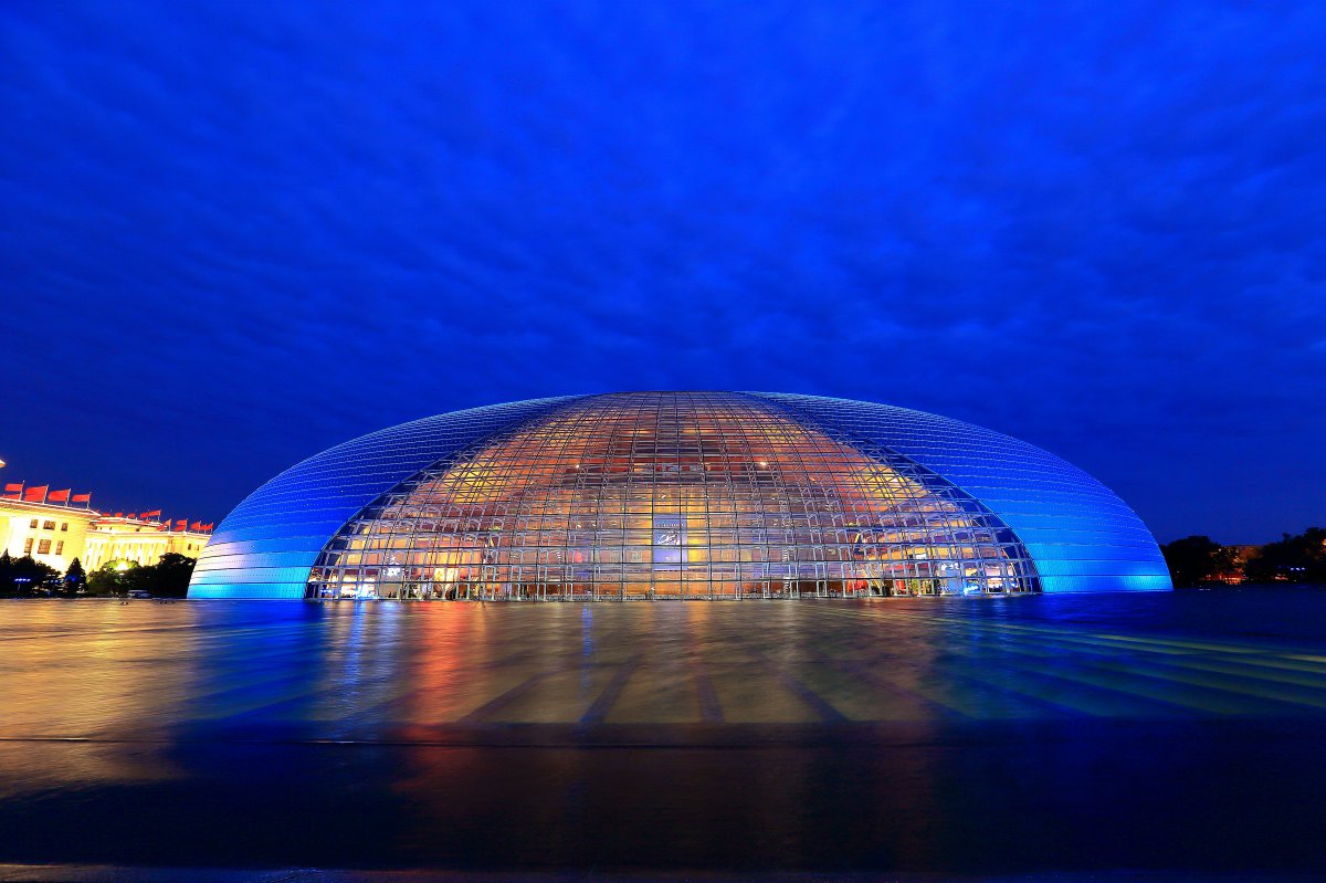 China National Center for the Performing Arts night view pictures