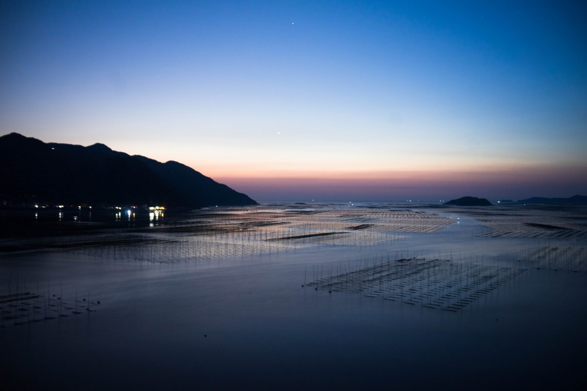 Scenery pictures of Xiapu tidal flats in Ningde, Fujian