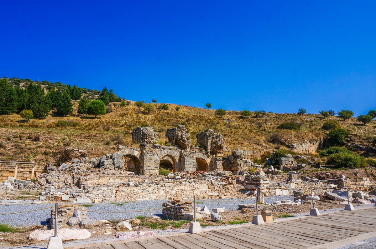 Natural scenery pictures of the ancient city of Ephesus in Selcuk, Türkiye
