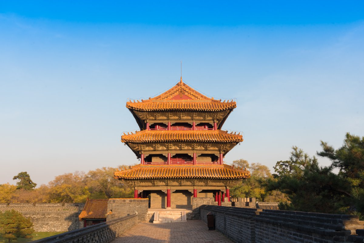 Architectural landscape pictures of Qing Zhao Mausoleum in Shenyang, Liaoning