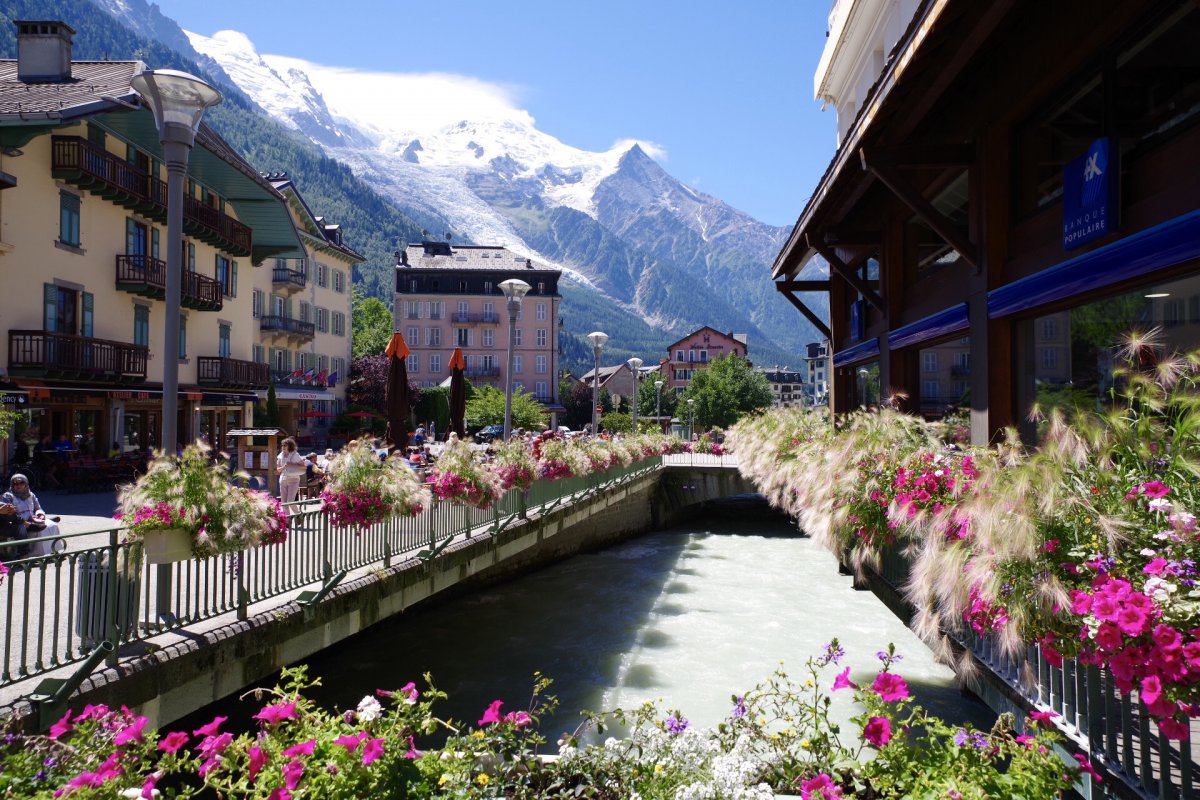 Scenic pictures of Mont Blanc in Chamonix, France