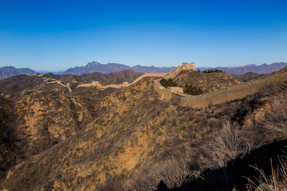 Scenery pictures of Brick Duo Pass of Jinshanling Great Wall in Hebei Province