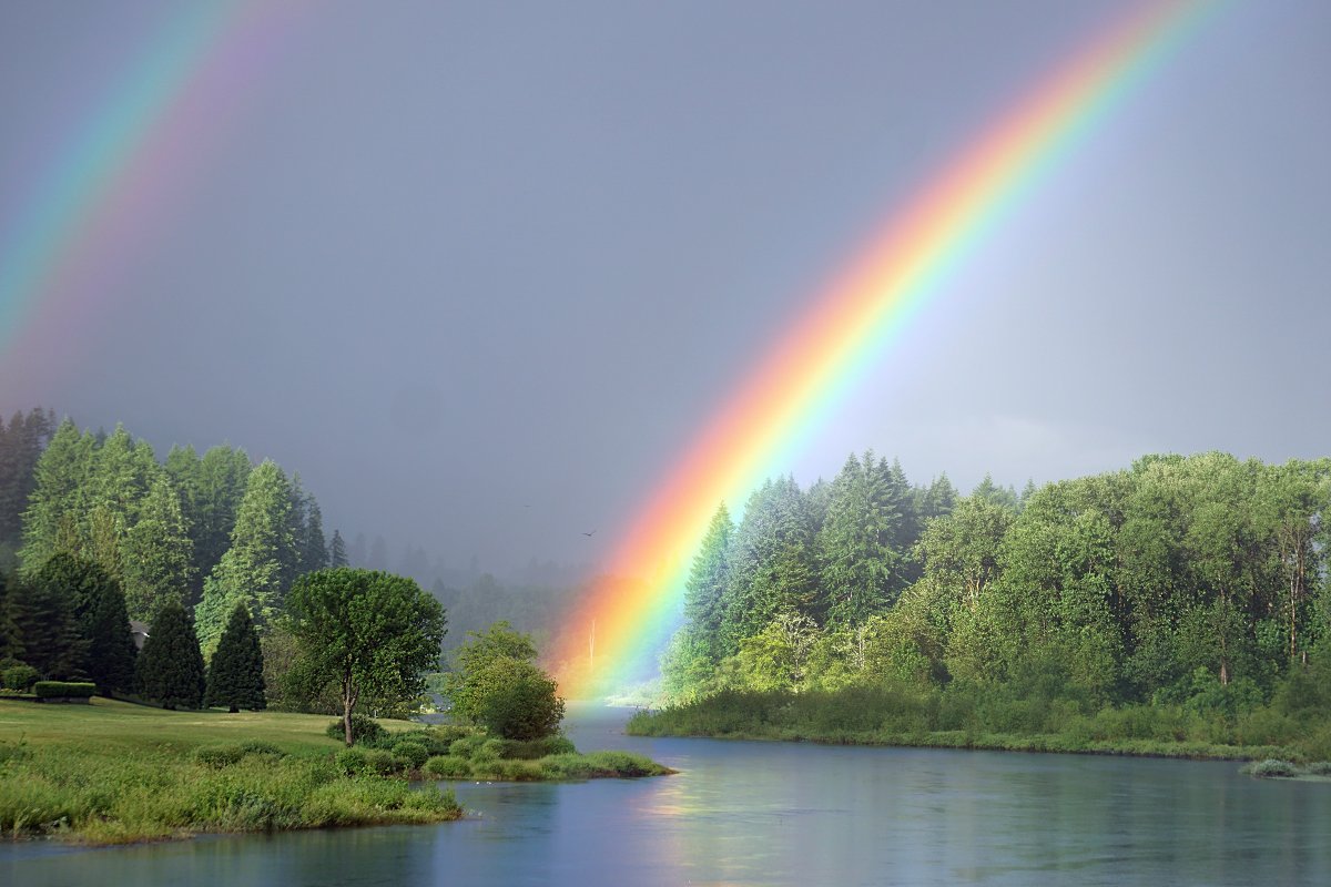 beautiful rainbow scenery pictures
