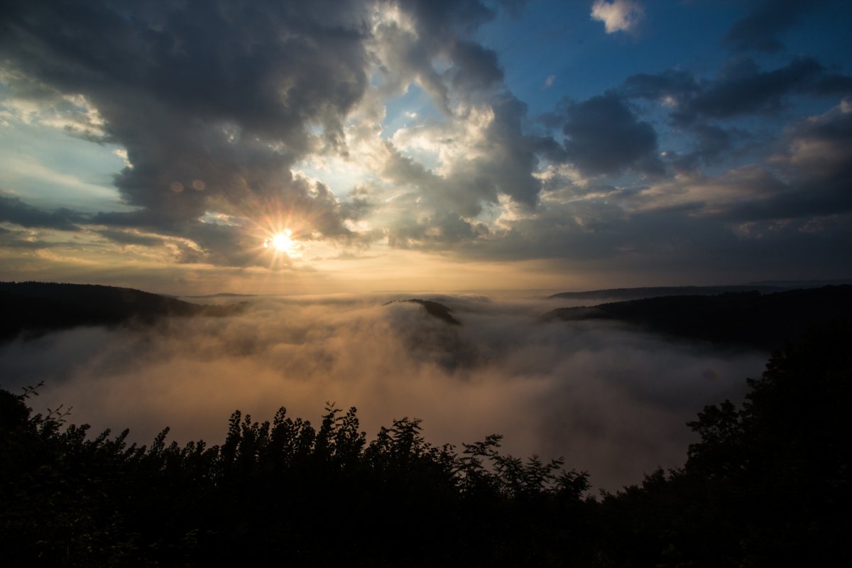 Early morning cloud and fog landscape pictures