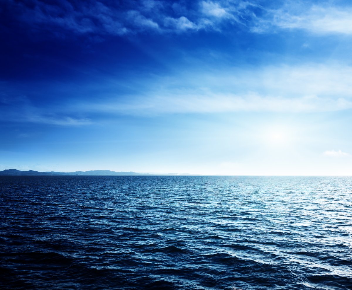 Beautiful blue sea level picture