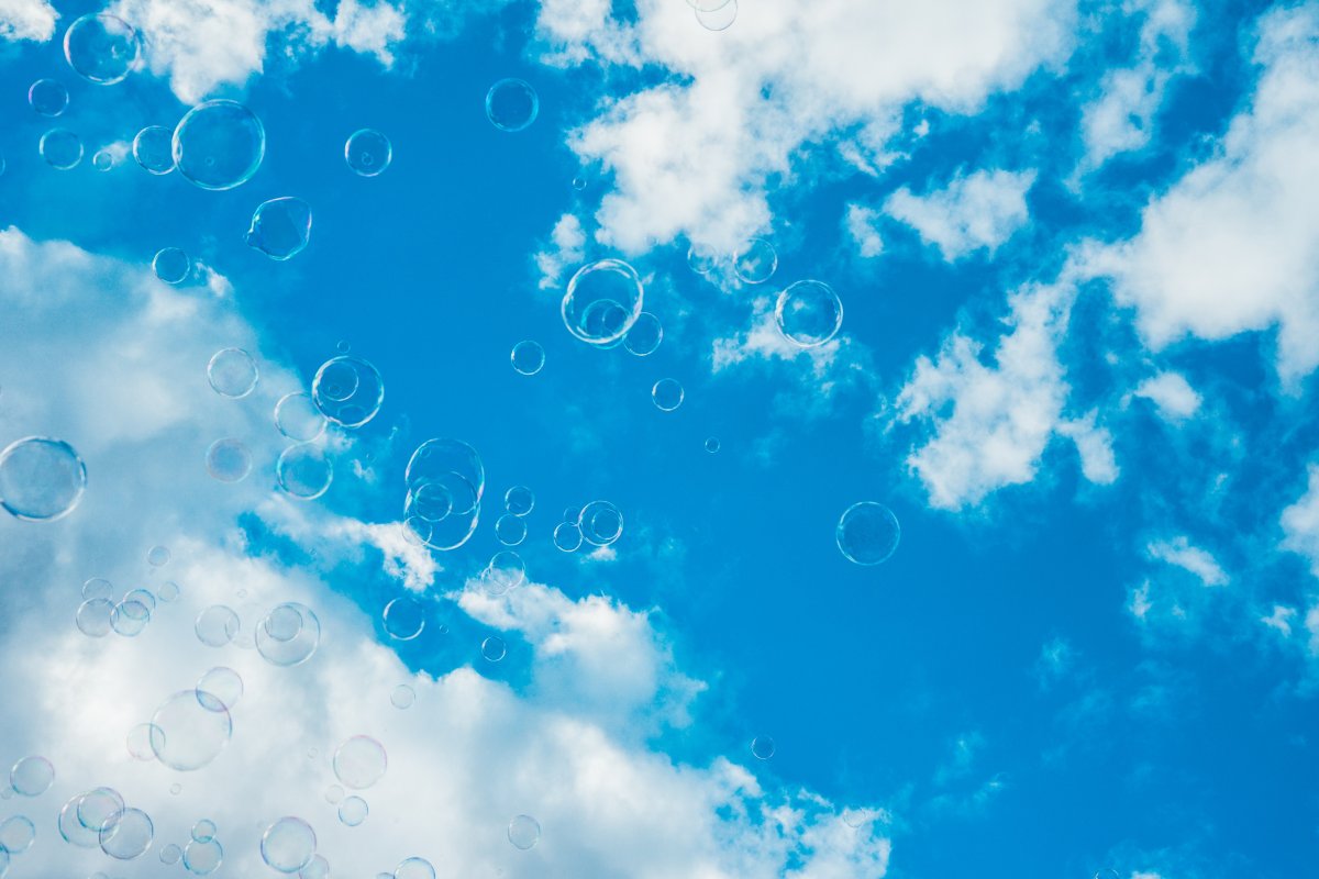blue sky bubble picture