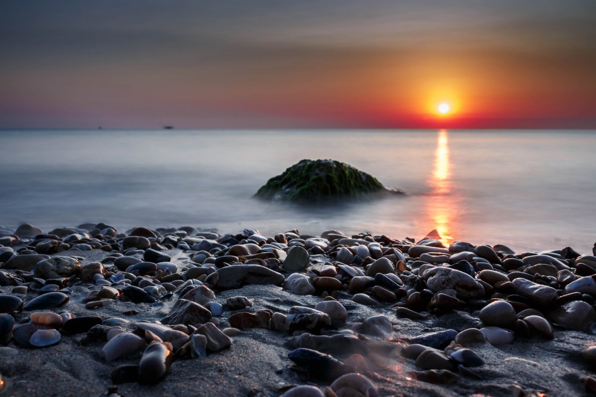 Beautiful pictures of sunrise on the seaside in the morning
