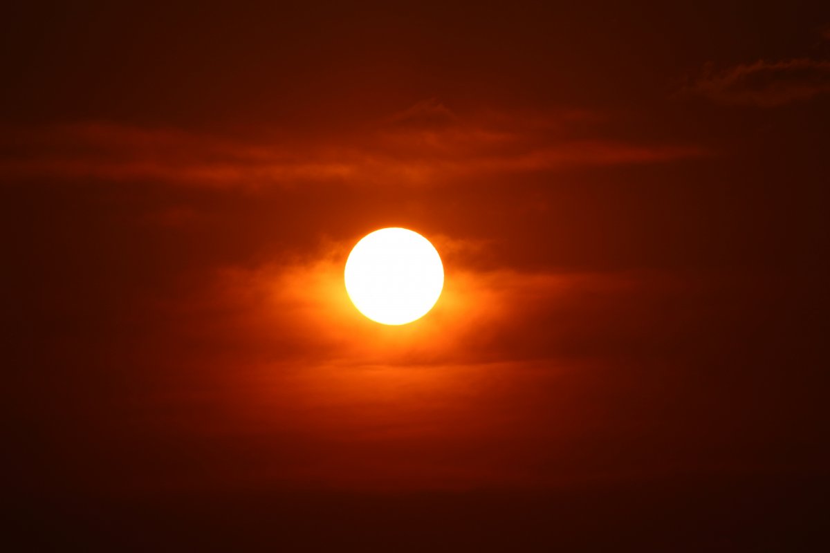 Early morning red sun pictures
