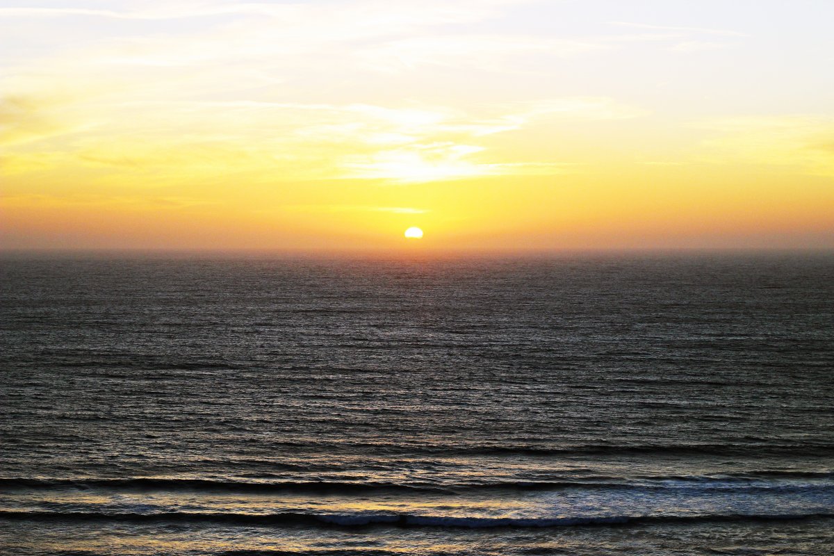 Sunrise pictures on the vast sea level