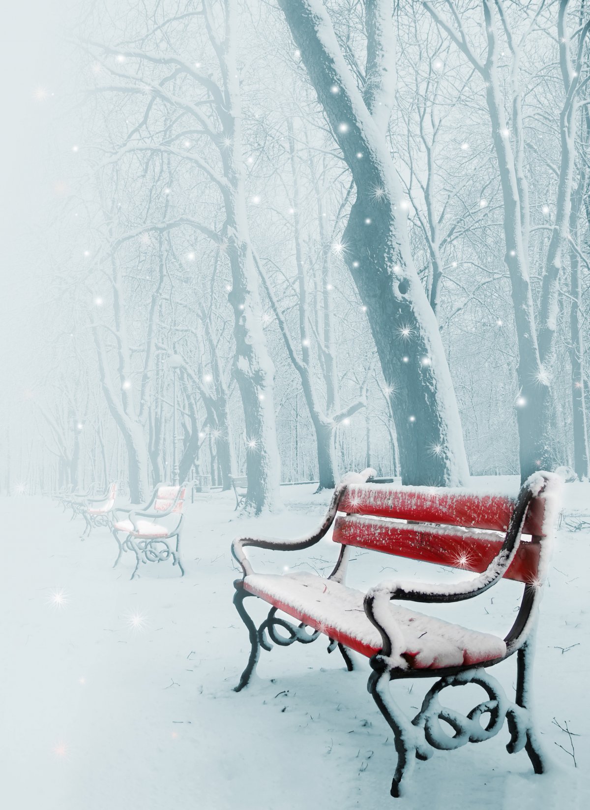 Beautiful romantic snow scene pictures