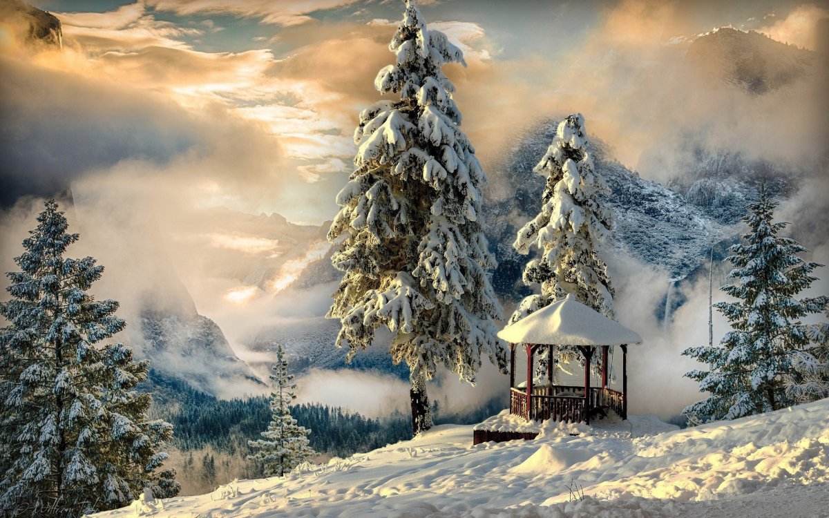 Beautiful pictures of winter snow scenery