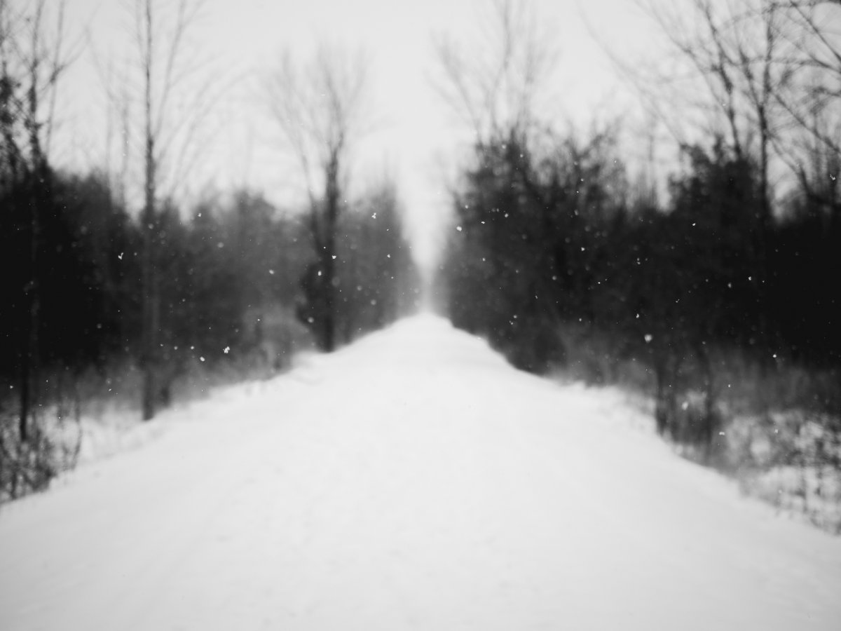 Black and white artistic conception winter snow picture