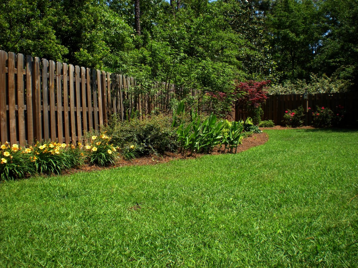 HD pictures of lawn inside fence