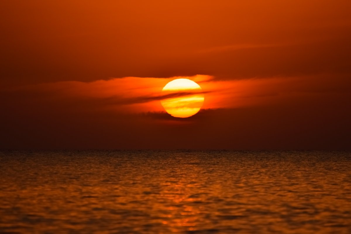 Dusk sunset seascape picture