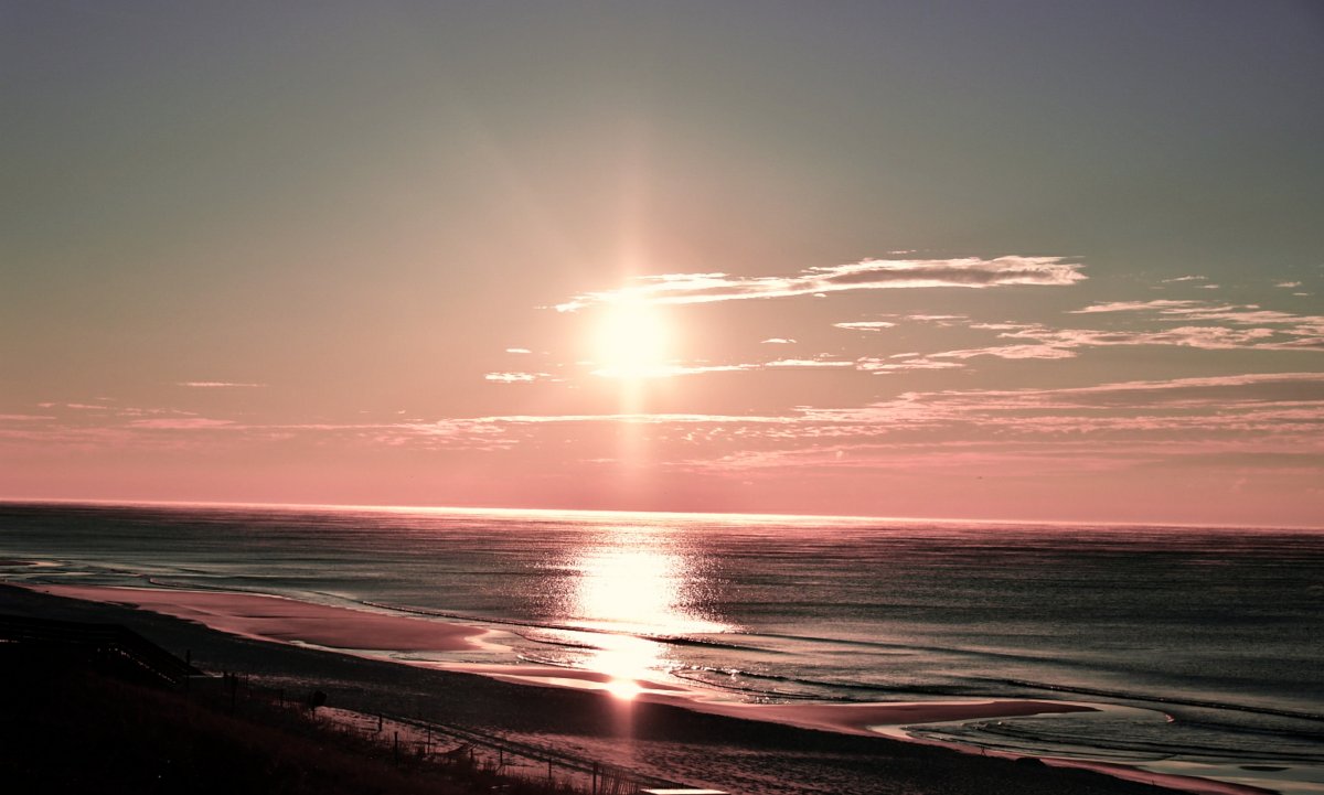 Summer coast sunset landscape picture