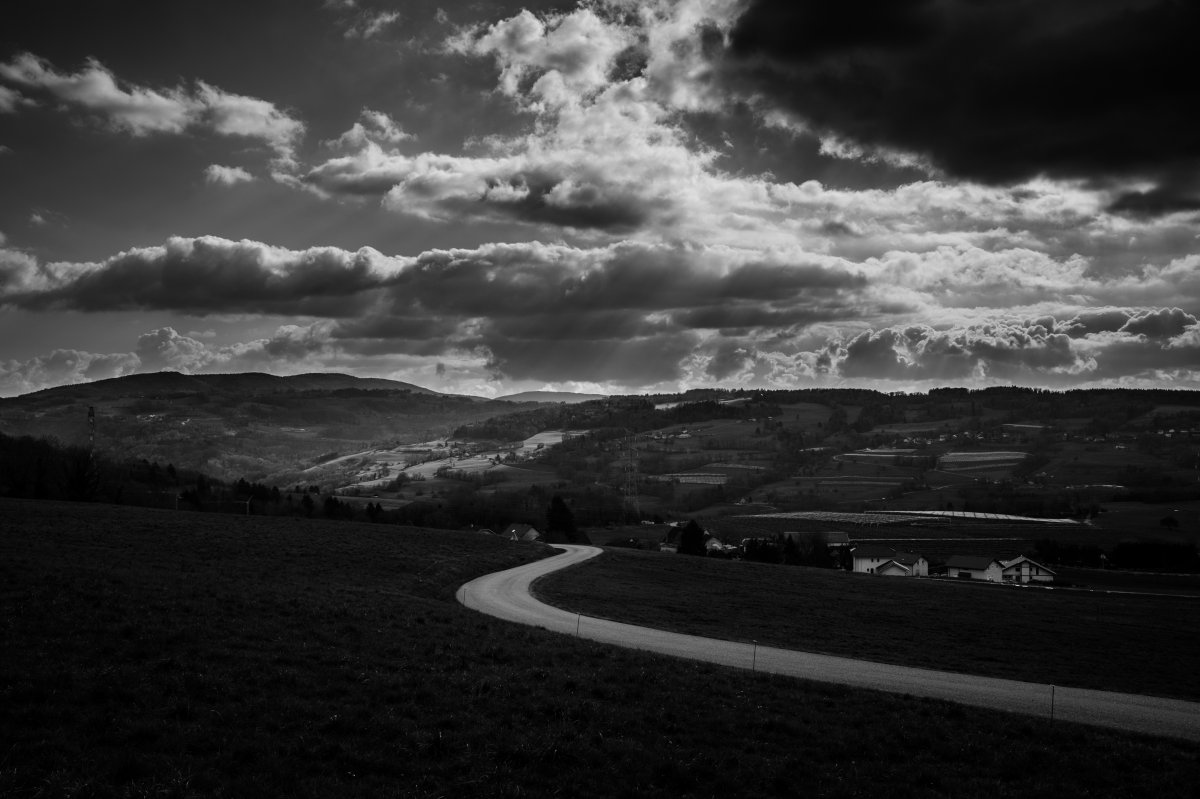 Rural black and white landscape pictures