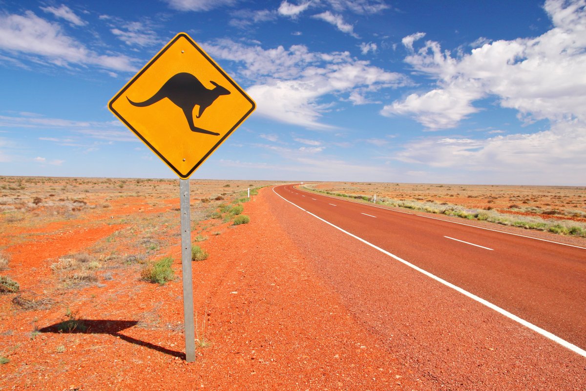 Desert highway sign picture