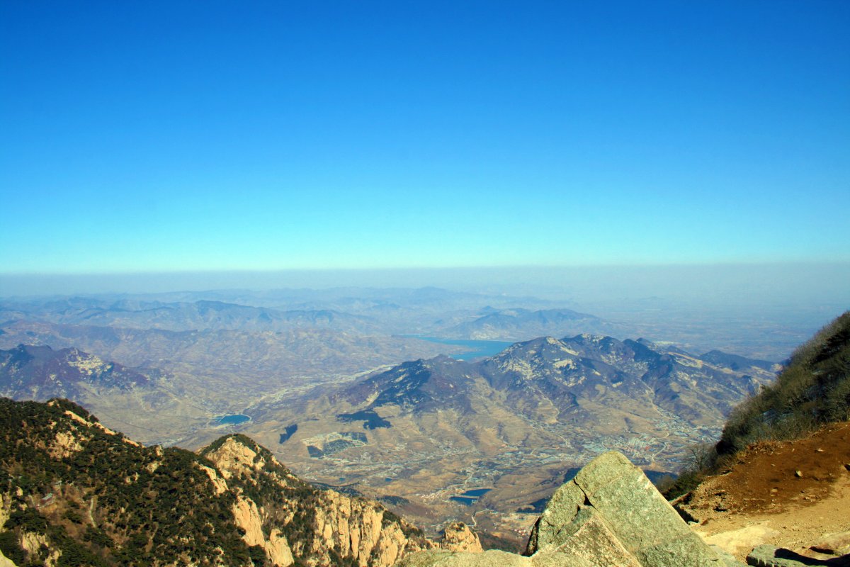 Mount Tai overlooking scenery pictures