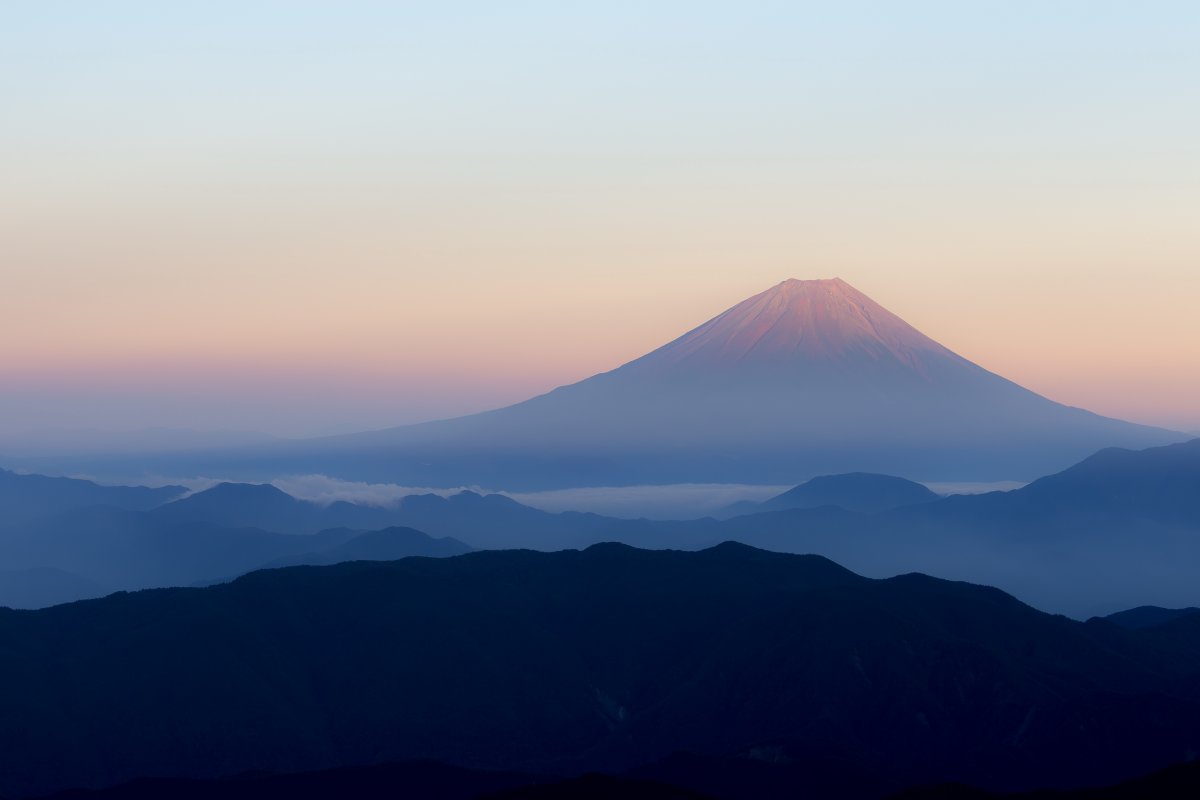 Mount Fuji pictures in the morning