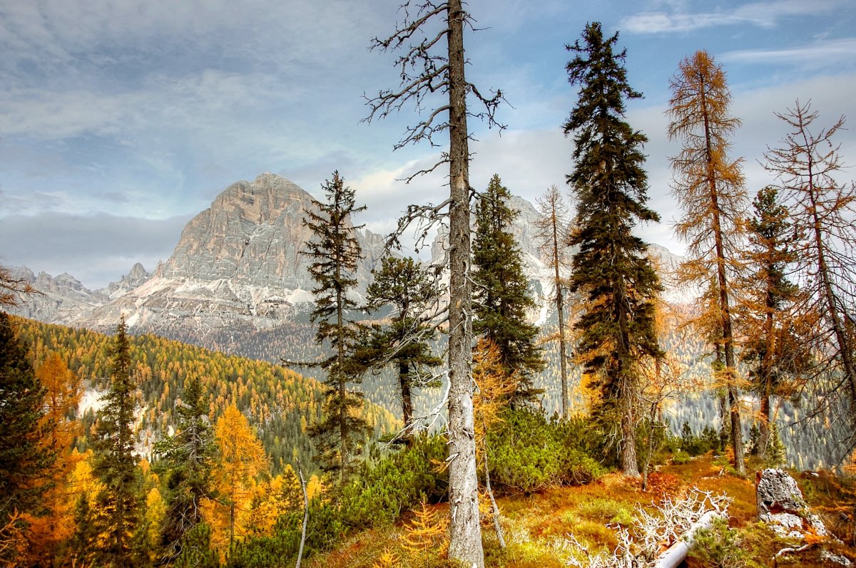 Dolomite mountains autumn landscape pictures