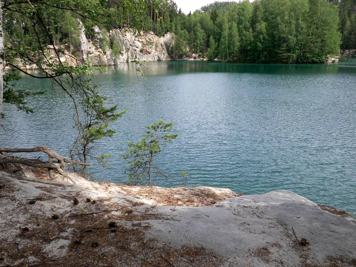 natural lake scenery material