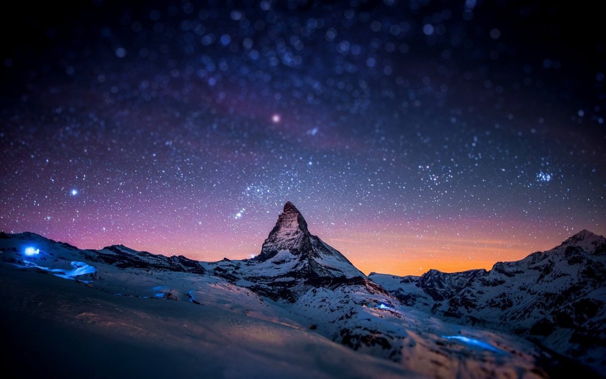 Beautiful pictures of shining stars in the night sky