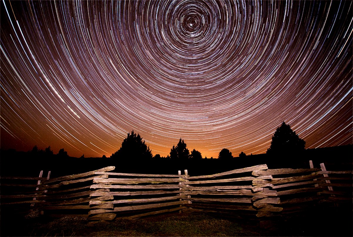 Night sky star track pictures