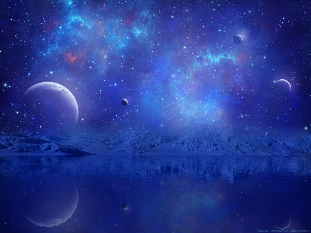blue starry sky background picture