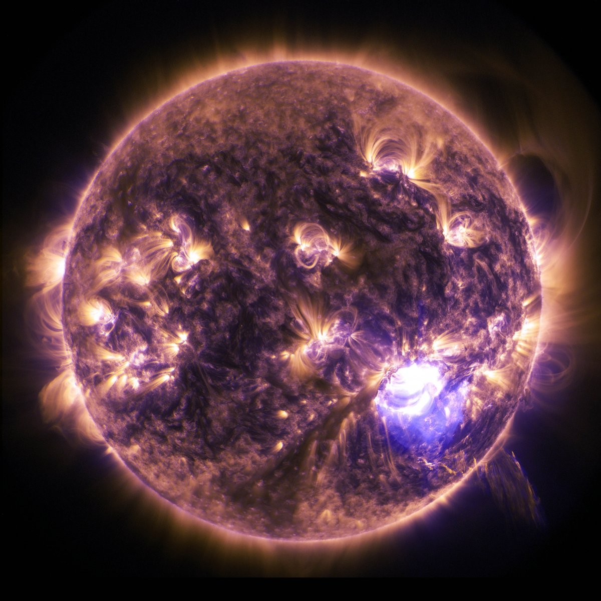 solar flare picture material