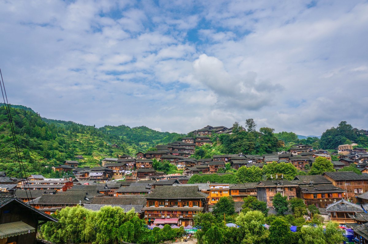 Natural scenery pictures of Qianhu Miao Village in Xijiang, Qiandongnan, Guizhou