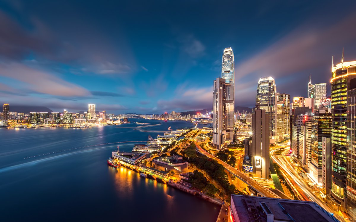 Bright Hong Kong night view pictures