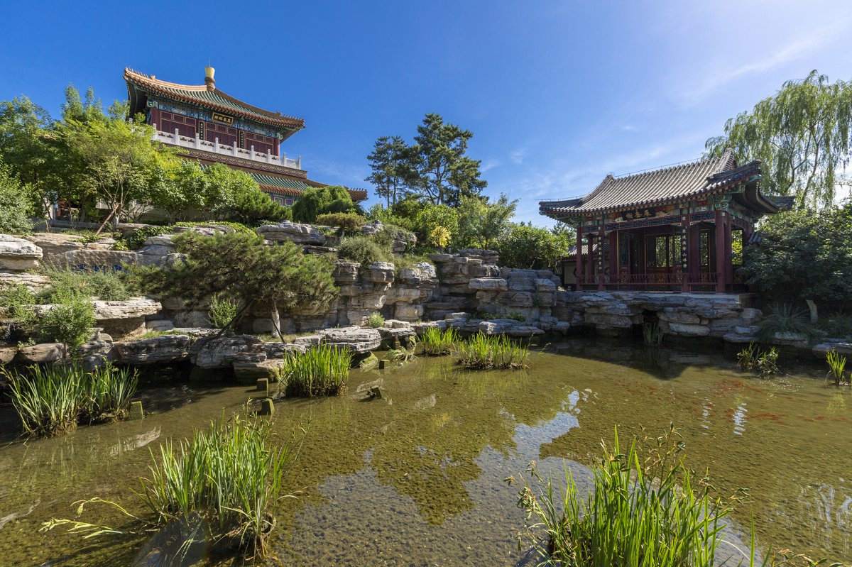 Pictures of the cultural landscape of the Beijing Garden in the Garden Expo