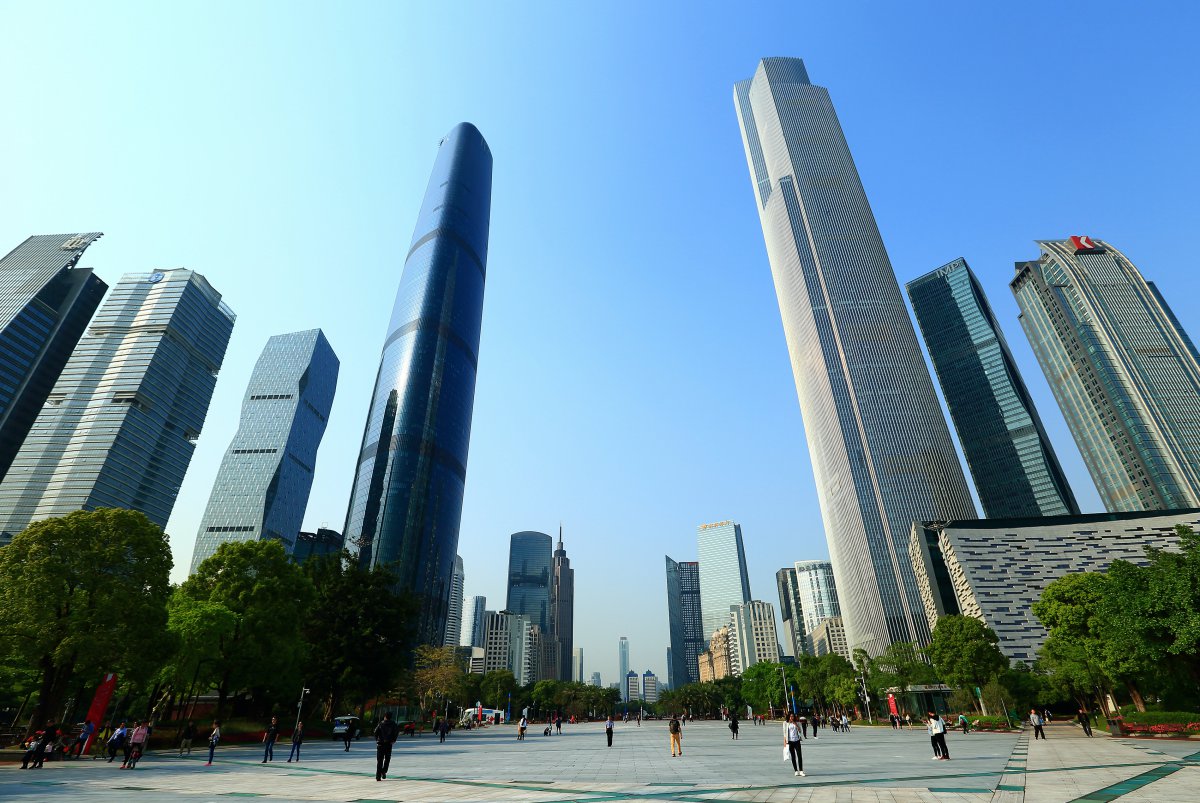 Guangzhou Twin Towers architectural scenery pictures