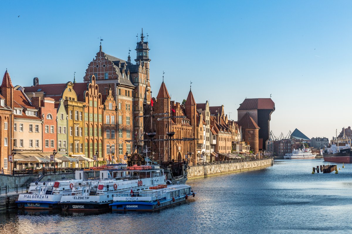 Cityscape pictures of the famous Polish city of Gdansk