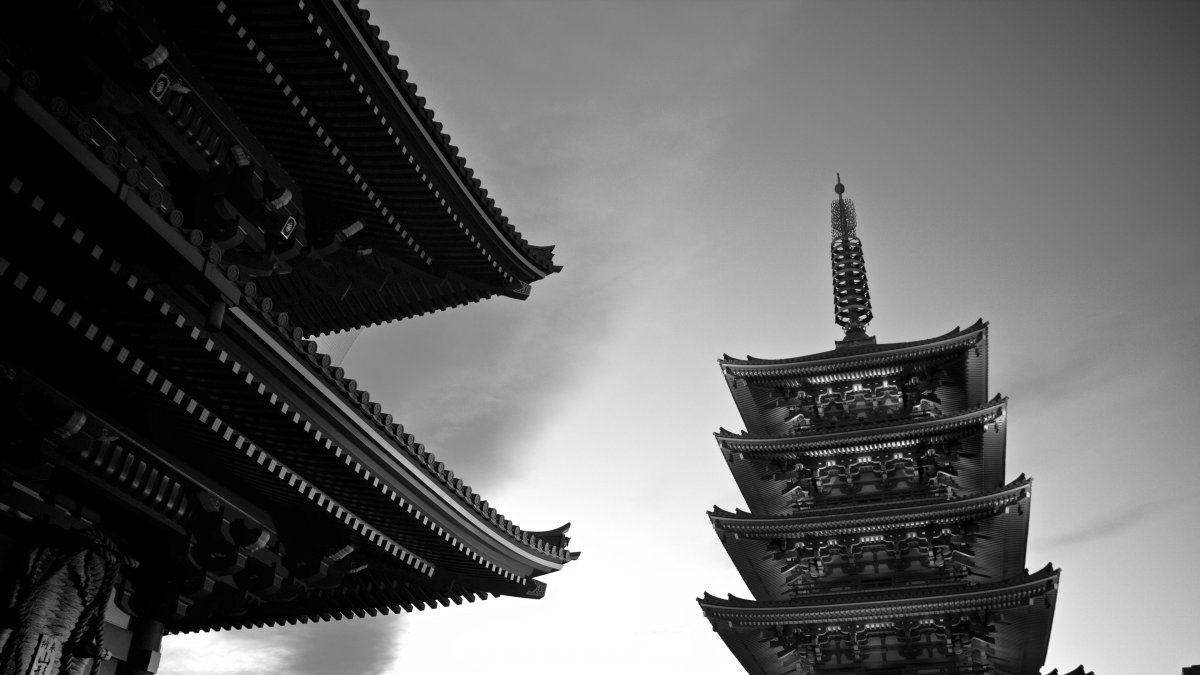 Pictures of cultural scenery of Sensoji Temple in Tokyo, Japan