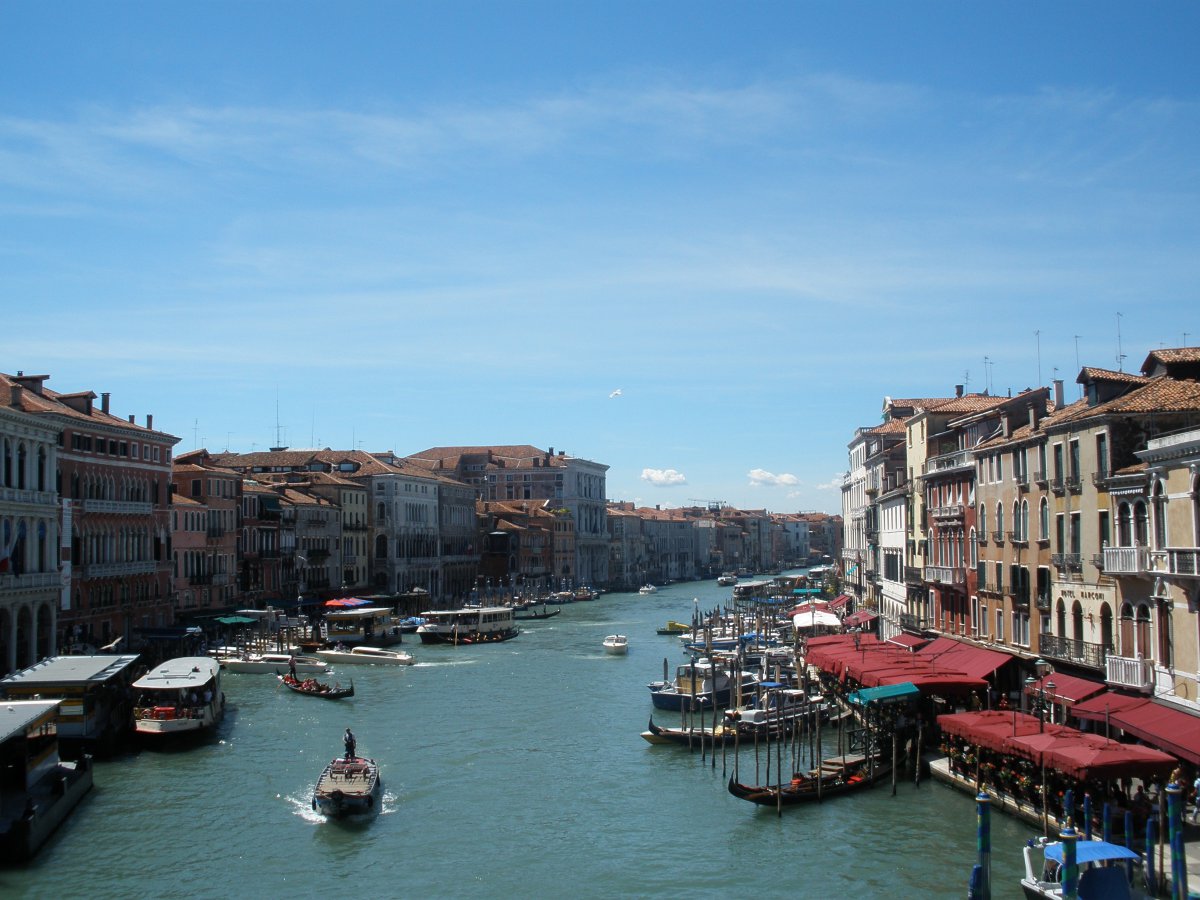 Scenery pictures of Venice, a famous tourist city in Italy