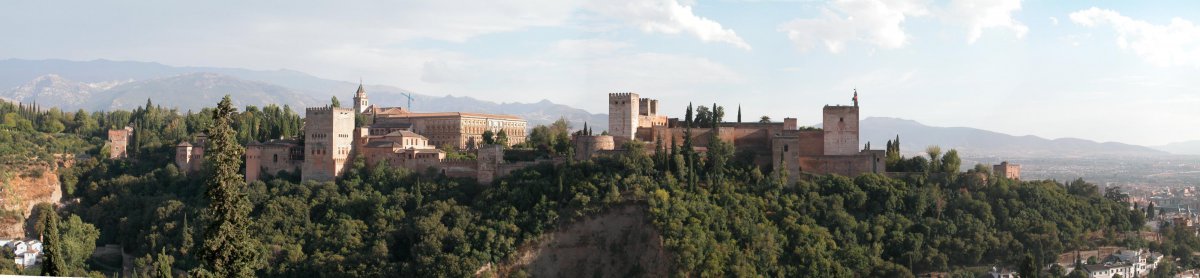 Spanish Alhambra Palace architectural landscape pictures