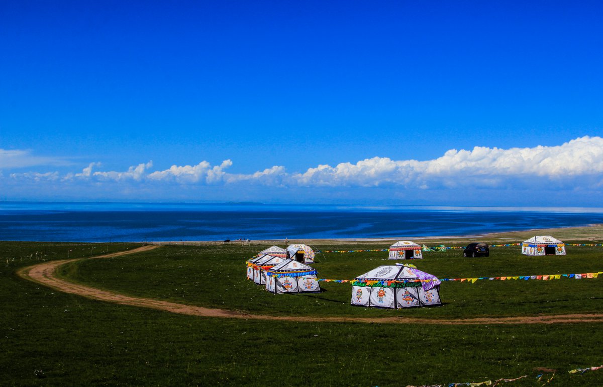 Qinghai Lake sunset scenery pictures