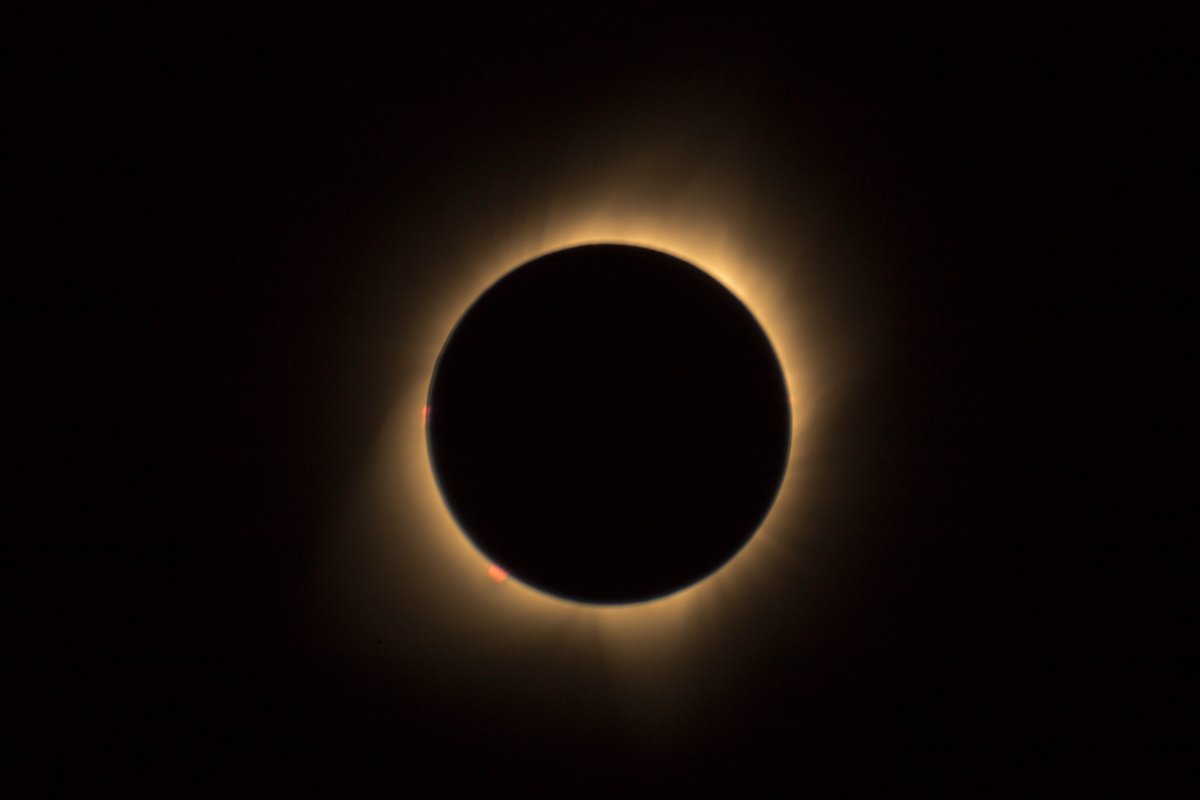 Close-up picture of a solar eclipse