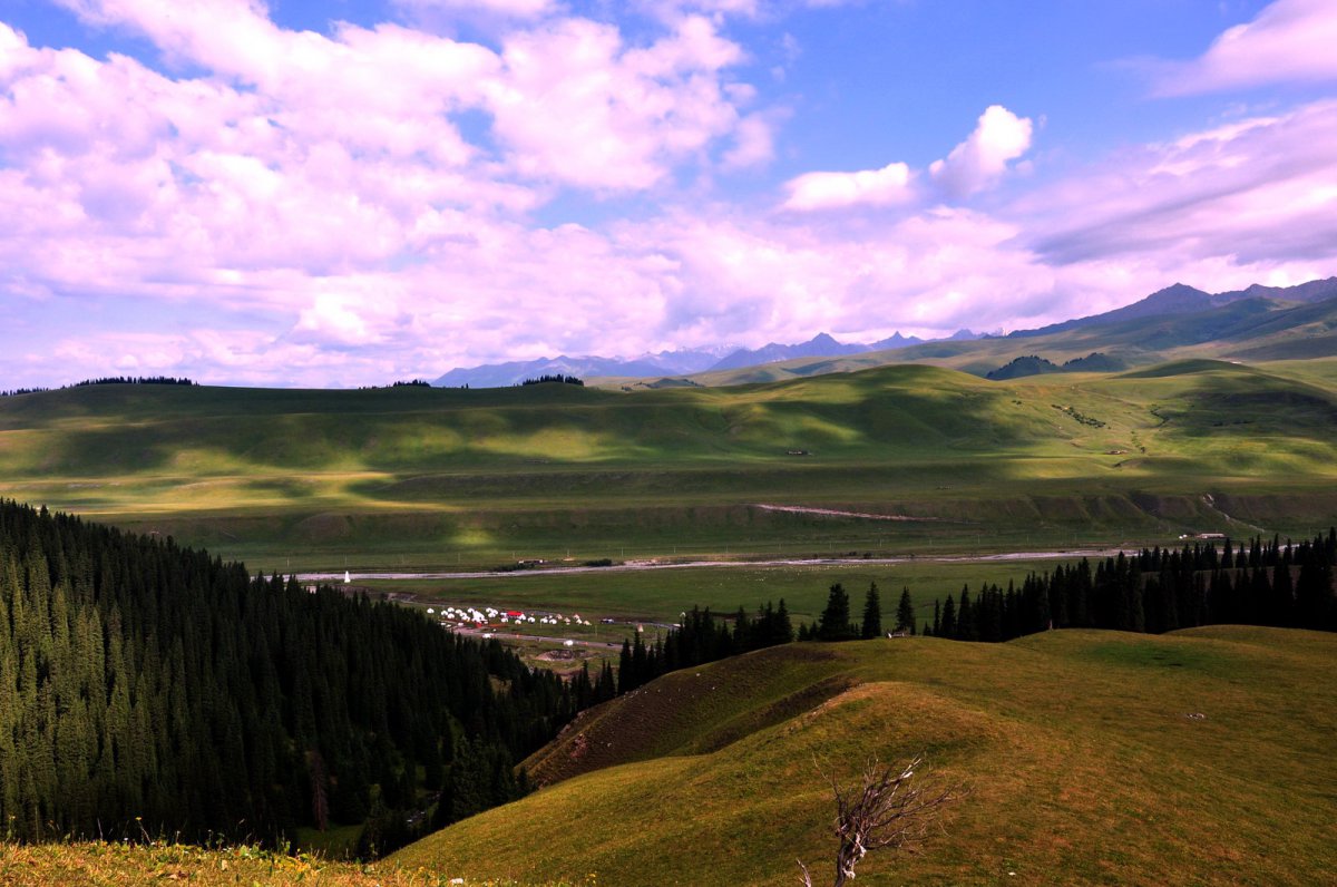 Landscape pictures of Panchen Valley in Ili, Xinjiang