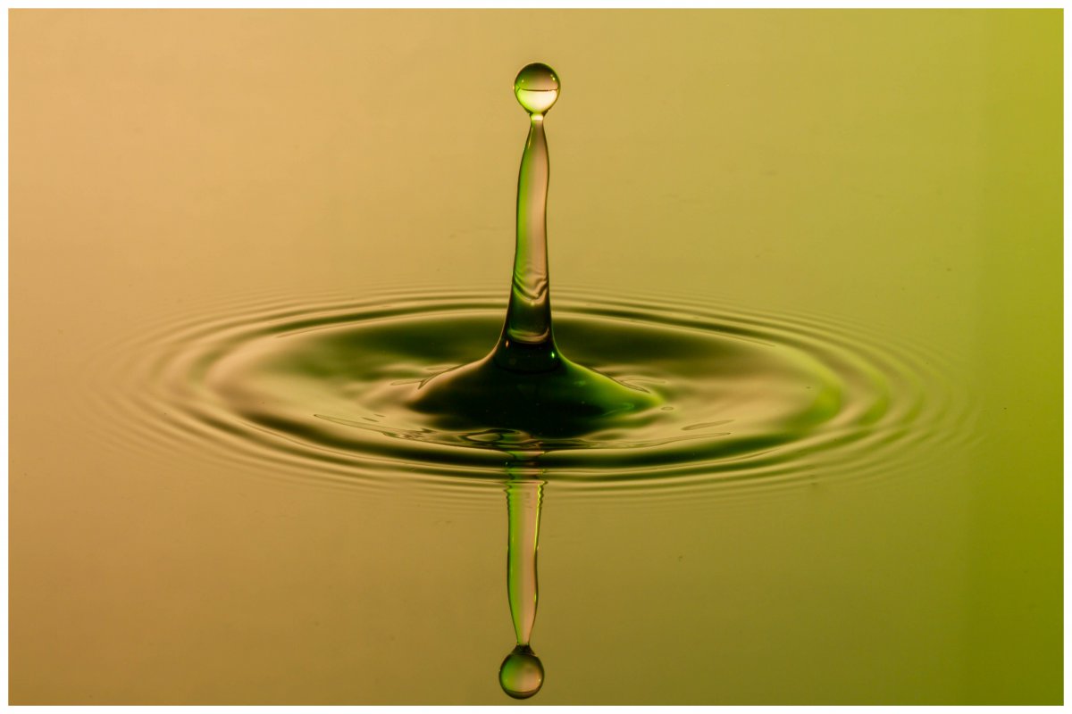 water droplets into water pictures